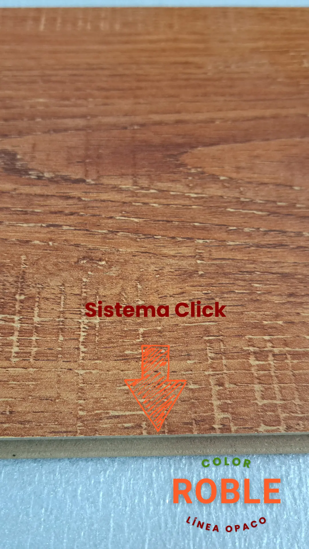 Piso Flotante Roble- 8mm - Linea Opaco- Sistema Click
