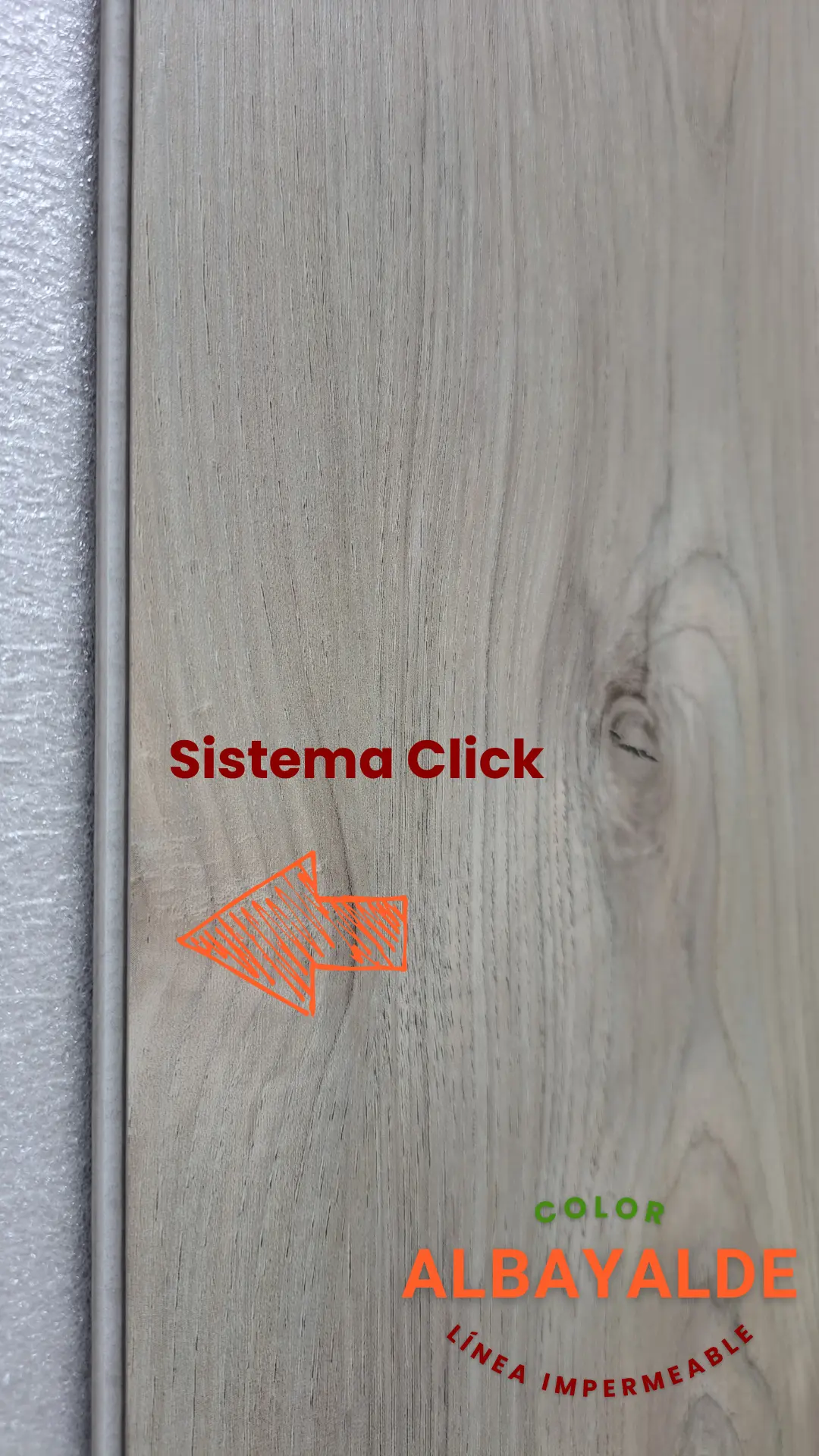 Piso Vinílico SPC - 5.5mm - Color Albayalde - Línea Impermeable - Sistema Click