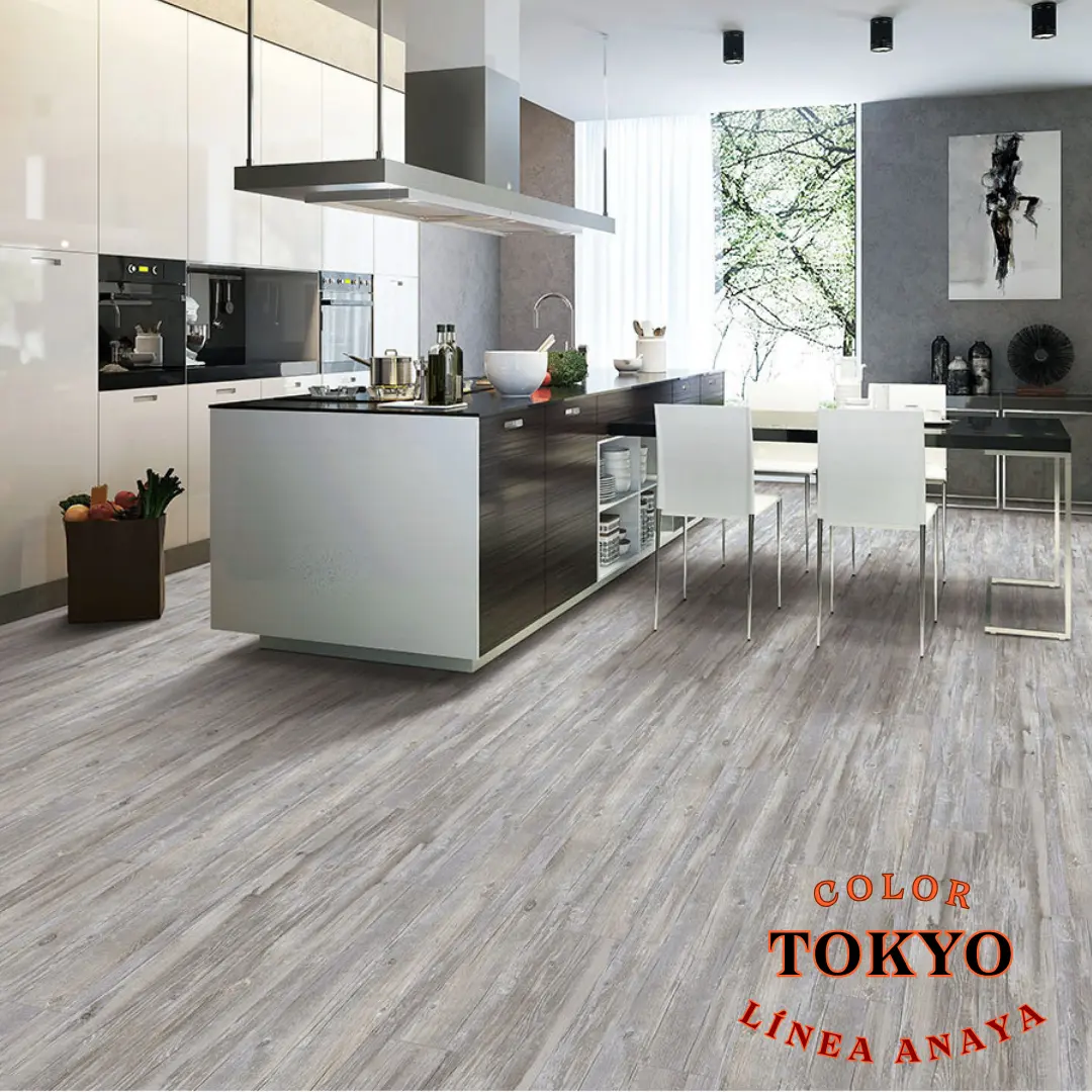 Piso Vinílico SPC 5.5mm – Anaya - Color Tokyo - En proyecto