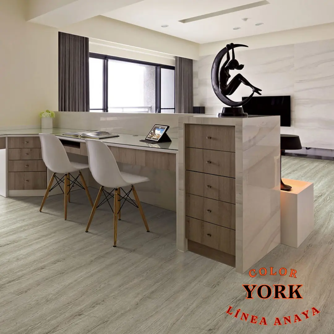Piso Vinílico SPC 5.5mm – Anaya - Color York - En proyecto