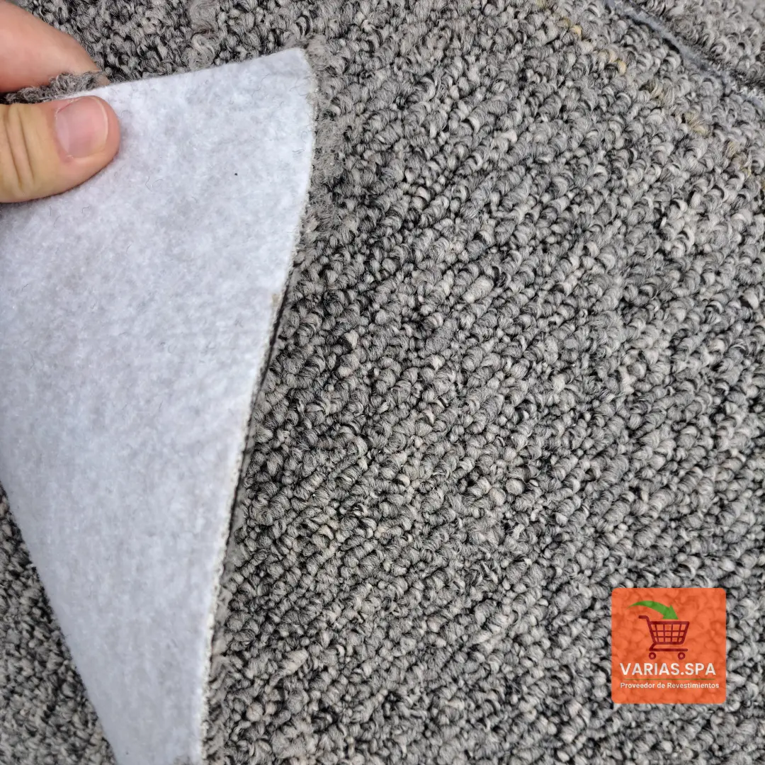 Alfombras boucle muro a muro color gris - Base de Pañete