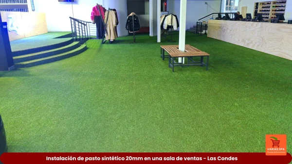Instalación de pasto 20mm en Las Condes
