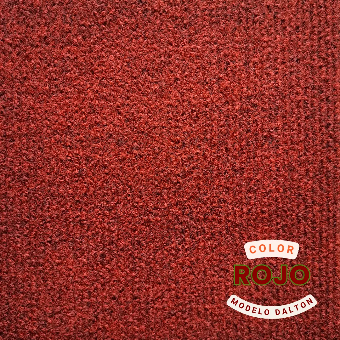 Cubrepisos Con Base De Goma - Modelo Dalton - Color Rojo